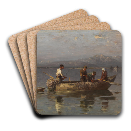 Chiemseefischer by Joseph Wopfner Art Drink Coaster set