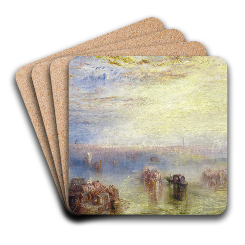 Approach to Venice by Joseph Mallord William Turner Art Drink Coaster set