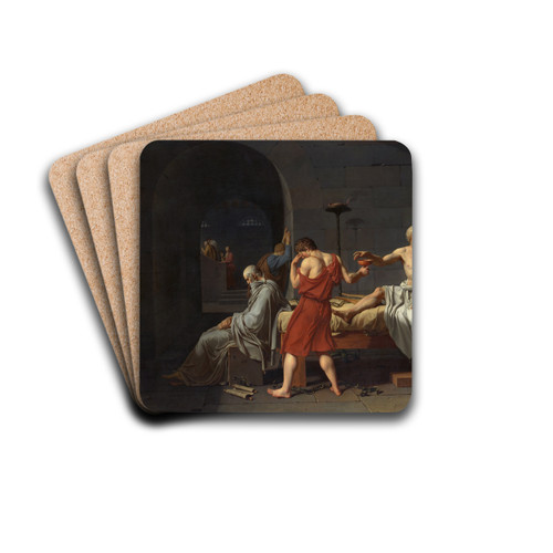 The Death of Socrates by Jacques Louis David Drink Coasters - set of 4 The Death of Socrates by Jacques Louis David Drink Coasters - set of 4