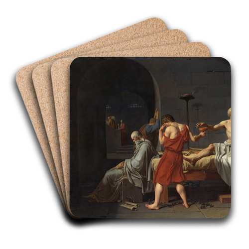 The Death of Socrates by Jacques Louis David Art Drink Coaster set