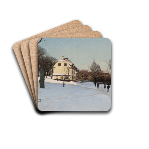 Winter. Skeppsholmen, Stockholm by Alfred Bergstrm Drink Coasters - set of 4