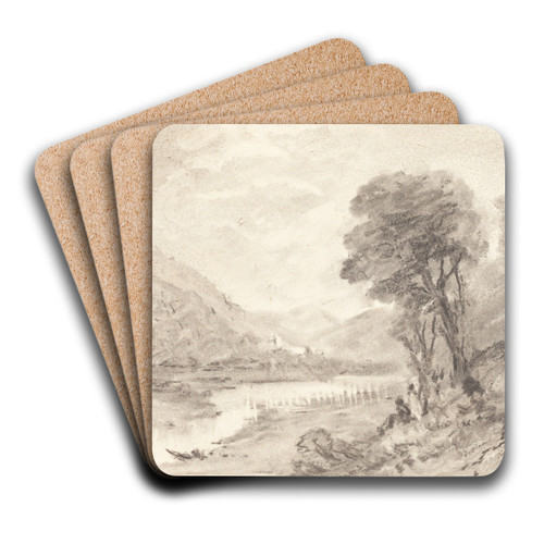 Landscape by British 19th Century Art Drink Coaster set