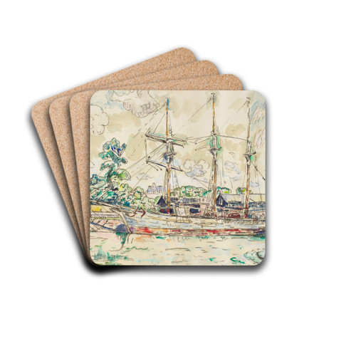 Paimpol by Paul Signac Drink Coasters - set of 4 Paimpol by Paul Signac Drink Coasters - set of 4