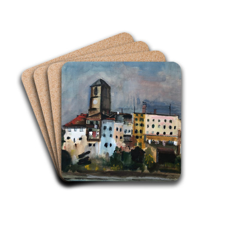 Wasserburg am Inn - Innfront. by Otto Geigenberger Drink Coasters - set of 4