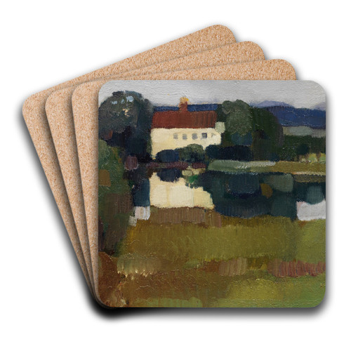 Schlo am See (Hartmannsberg) by Leo Putz Art Drink Coaster set