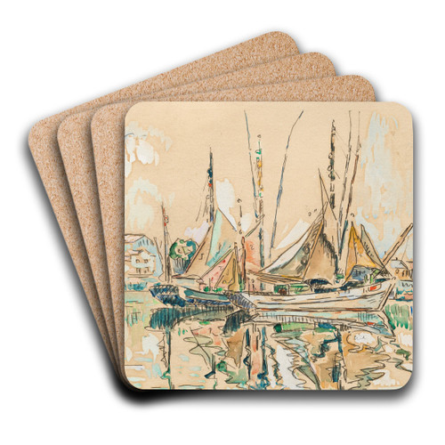 Les Sables-d'Olonne by Paul Signac Art Drink Coaster set Les Sables-d'Olonne by Paul Signac Art Drink Coaster set