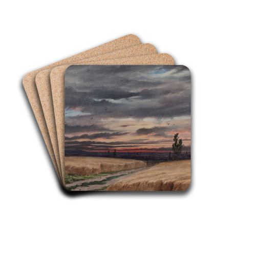 Field Near Cofton by Elijah Walton Drink Coasters - set of 4