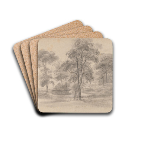 Landscape with Trees by James Ward Drink Coasters - set of 4