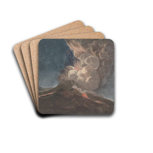 Vesuvius in Eruption by Isaac Weld Drink Coasters - set of 4