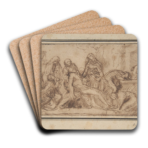 The Entombment by Nicolas Poussin Art Drink Coaster set