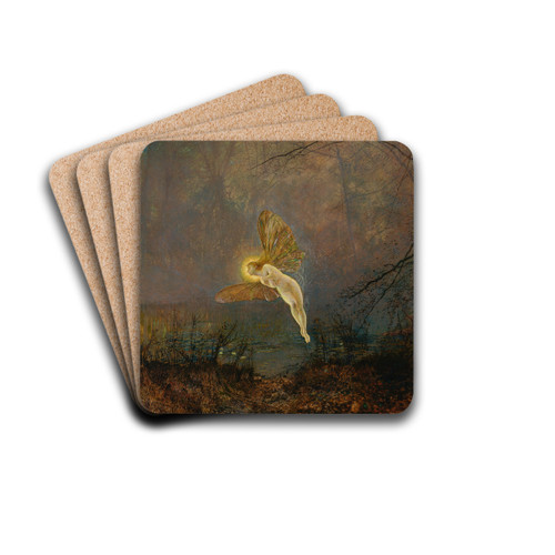 Midsummer Night or Iris by John Atkinson Grimshaw Drink Coasters - set of 4