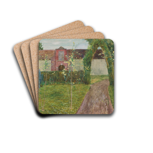 The Convent Garden by John George Sowerby Drink Coasters - set of 4 The Convent Garden by John George Sowerby Drink Coasters - set of 4