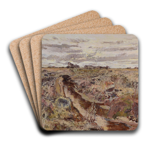 Herbstabend im Moos by Otto Miller-Diflo Art Drink Coaster set