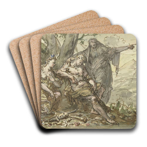 Hercules op de tweesprong by Elias van Nijmegen Art Drink Coaster set