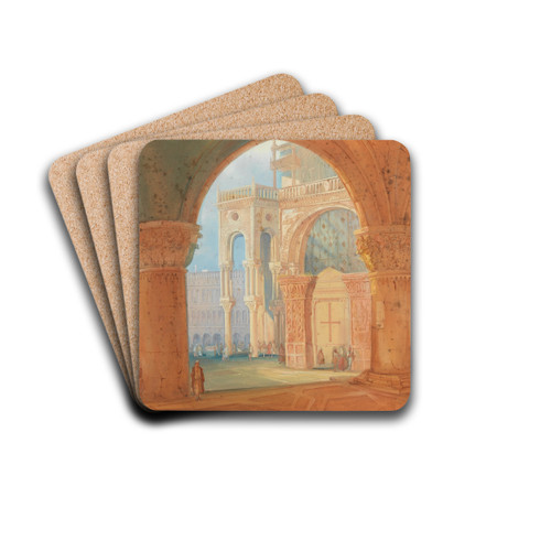 Piazza San Marco by Carl Martin Laeisz Drink Coasters - set of 4