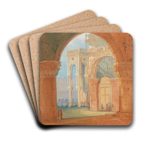 Piazza San Marco by Carl Martin Laeisz Art Drink Coaster set