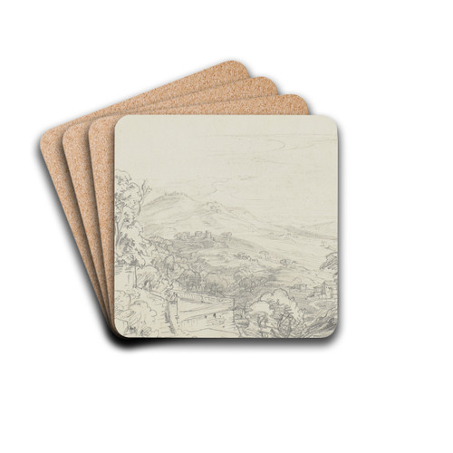 Near Fiesole by Friedrich Metz Drink Coasters - set of 4