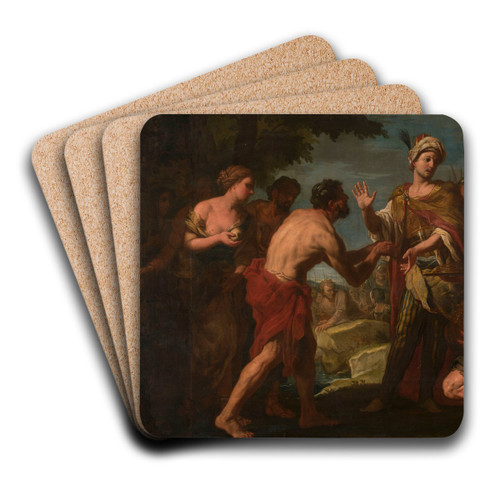 A historical scene by Antonio Molinari Art Drink Coaster set