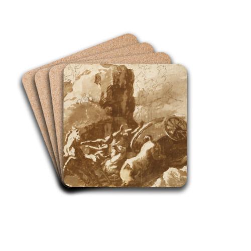 The Death of Hippolytus by Nicolas Poussin Drink Coasters - set of 4