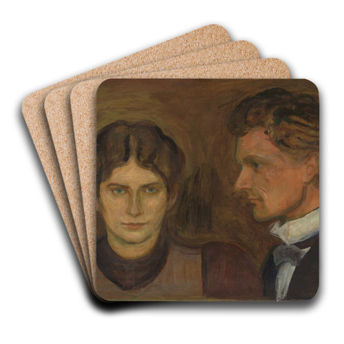 Aase and Harald Nrregaard by Edvard Munch Art Drink Coaster set