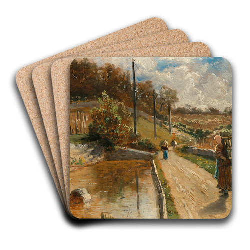 Workers in a Vineyard, Samois by Theodor Von Hrmann Art Drink Coaster set