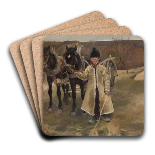 Polesie by Kazimierz Sichulski Art Drink Coaster set