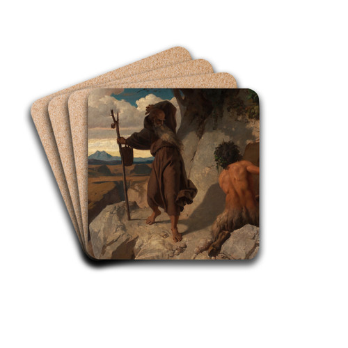 Versuchung des Heiligen Antonius by Karl Schnbrunner Drink Coasters - set of 4