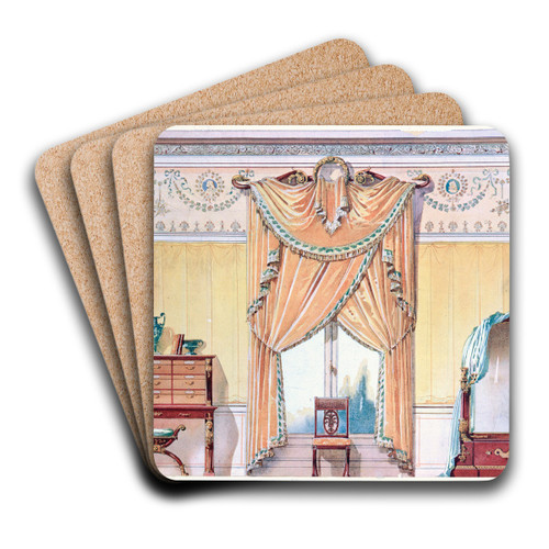 Chambre Empire... by Georges Rmon Art Drink Coaster set
