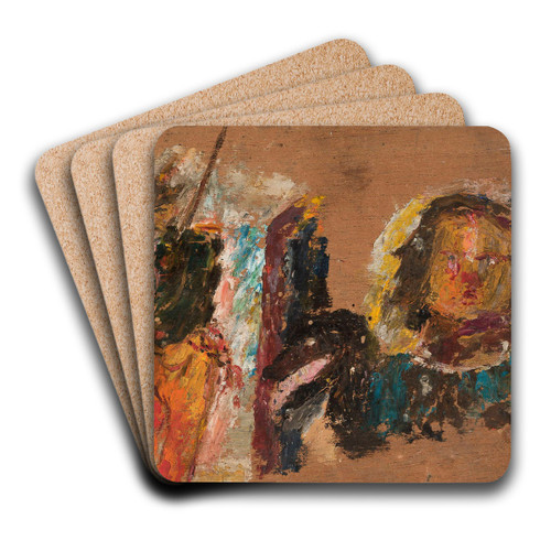 Rifleman and head by Tadeusz Makowski Art Drink Coaster set Rifleman and head by Tadeusz Makowski Art Drink Coaster set