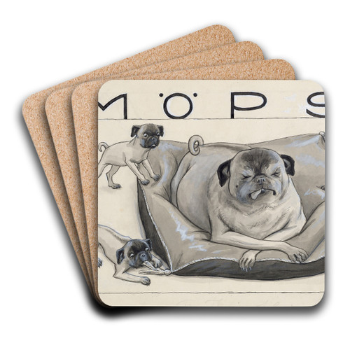 Mpse by Thomas Theodor Heine Art Drink Coaster set