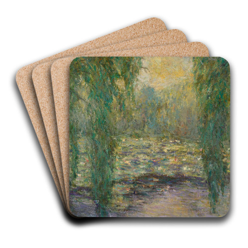 Les Nymphas by Blanche Hosched-Monet Art Drink Coaster set