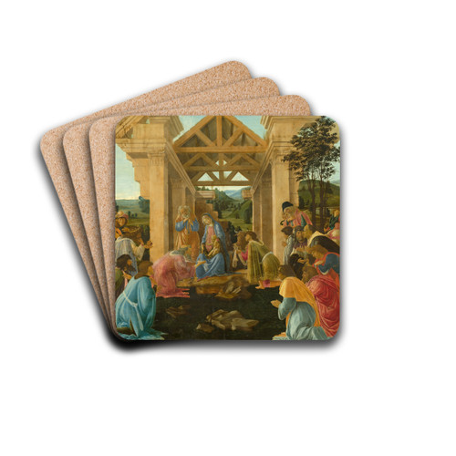 The Adoration Of The Magi by Sandro Botticelli Drink Coasters - set of 4