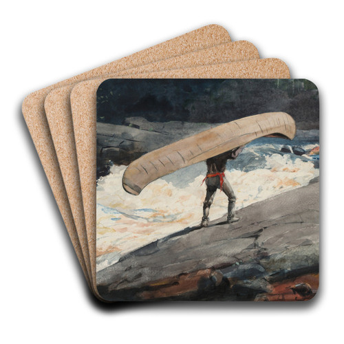 ThePortage by Winslow Homer Art Drink Coaster set