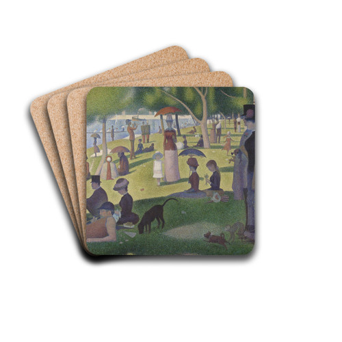 A Sunday on La Grande Jatte by Georges Seurat Drink Coasters - set of 4