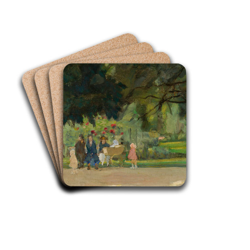 Planty Park in Krakw by Witold Wojtkiewicz Drink Coasters - set of 4