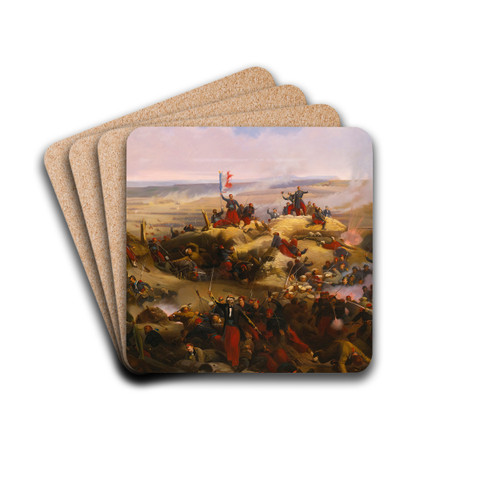 Prise De La Gorge De Malakoff, September 1855 by Adolphe Yvon Drink Coasters - set of 4 Prise De La Gorge De Malakoff, September 1855 by Adolphe Yvon Drink Coasters - set of 4