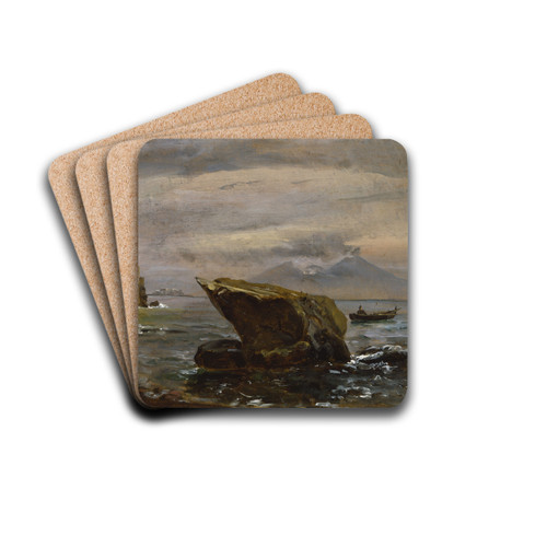 Beach near Posillipo by Johan Christian Dahl Drink Coasters - set of 4