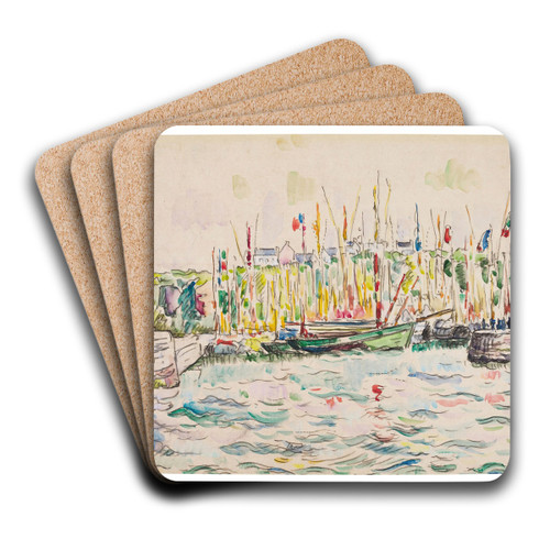 Groix, le phare by Paul Signac Art Drink Coaster set Groix, le phare by Paul Signac Art Drink Coaster set