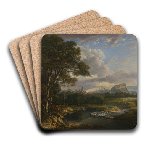 View of the City of Edinburgh by Alexander Nasmyth Art Drink Coaster set View of the City of Edinburgh by Alexander Nasmyth Art Drink Coaster set
