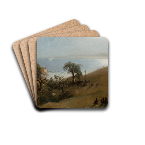 Study for Entrance into Monterey by Albert Bierstadt Drink Coasters - set of 4