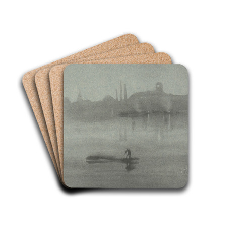 Nocturne by James Abbott McNeill Whistler Drink Coasters - set of 4