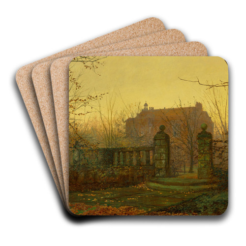 Autumn Morning by John Atkinson Grimshaw Art Drink Coaster set