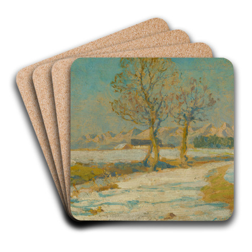 Winter landscape under the Tatras by udovt ordk Art Drink Coaster set
