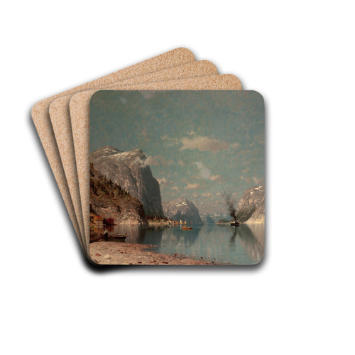 Landscape with Fjords by Adelsteen Normann Drink Coasters - set of 4