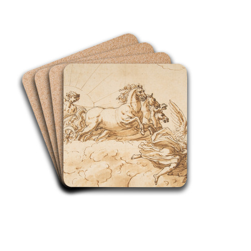 Chariot of Apollo by Sir James Thornhill Drink Coasters - set of 4 Chariot of Apollo by Sir James Thornhill Drink Coasters - set of 4