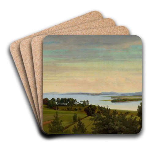 Lake Siljan. Study by Gustaf Wilhelm Palm Art Drink Coaster set