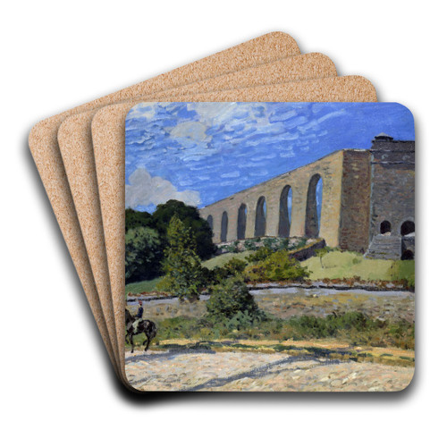 Aqueduct at Marly by Alfred Sisley Art Drink Coaster set