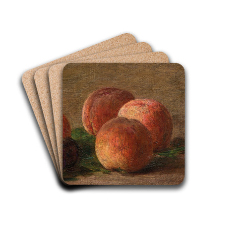 Pches et prunes by Henri Fantin-Latour Drink Coasters - set of 4