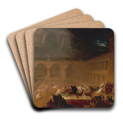Belshazzar's Feast by John Martin Art Drink Coaster set