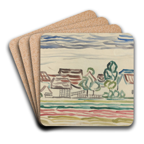 Landscape by Christian Rohlfs Art Drink Coaster set